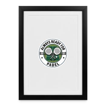 Padel Readiness Logo - Framed poster (27 × 37 cm) - black - Front