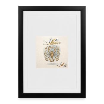 Golden Scorpio Star Spell - Framed poster (27 × 37 cm) - black - Front