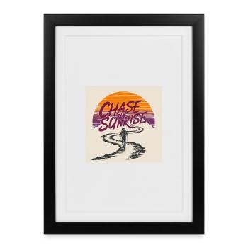 Chase the Sunrise Adventure - Framed poster (27 × 37 cm) - black - Front