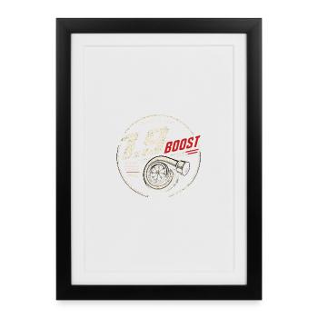 Turbo Diesel 1.9 Boost - Framed poster (27 × 37 cm) - black - Front