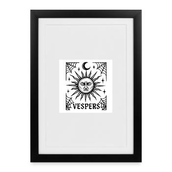 Tarot of Dusk - Gothic Occult Line Art - Framed poster (27 × 37 cm) - black - Front