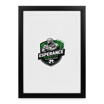 Aigle sportif vert et noir - Affiche encadrée (27 × 37 cm) - noir - Devant