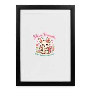 Kleine Freudin Großes Kindergartenabenteuer - Gerahmtes Poster (27 × 37 cm) - Schwarz - Vorne