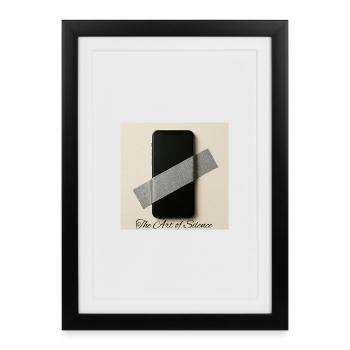 Silent Mobile Art Print - Framed poster (27 × 37 cm) - black - Front