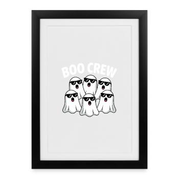 Boo Crew Lunettes de soleil fantômes - Affiche encadrée (27 × 37 cm) - noir - Devant