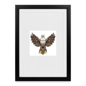 Aigle - Affiche encadrée (27 × 37 cm) - noir - Devant