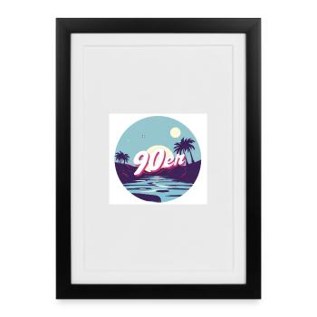 90's Summer - Framed poster (27 × 37 cm) - black - Front