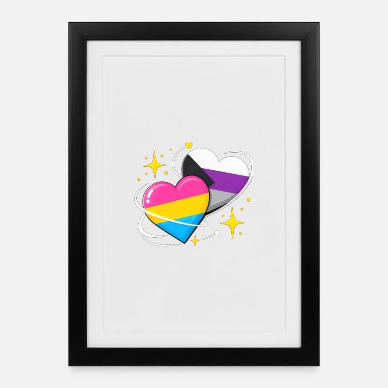 Panromantic Demisexual - Framed poster (27 × 37 cm) - black