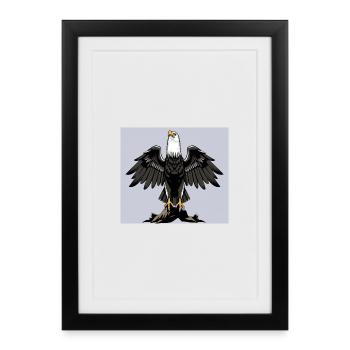 Aigle - Affiche encadrée (27 × 37 cm) - noir - Devant
