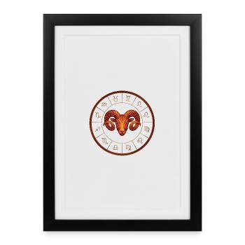 Ram - Framed poster (27 × 37 cm) - black - Front