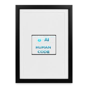 From human to code - Framed poster (27 × 37 cm) - black - Front
