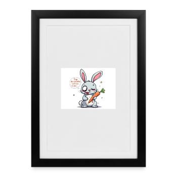Rabbit Charcuteurs and Humorous - Framed poster (27 × 37 cm) - black - Front