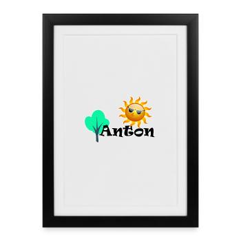 Anton - Framed poster (27 × 37 cm) - black - Front