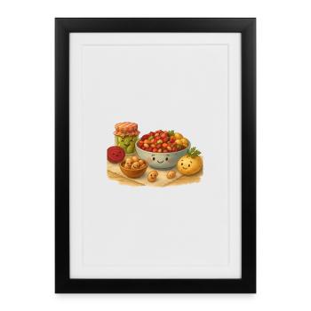 Vinaigrette Salad - Framed poster (27 × 37 cm) - black - Front