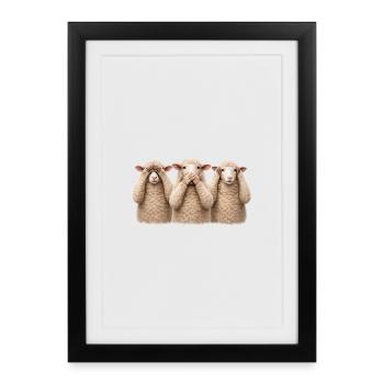 The Three Sheep - Framed poster (27 × 37 cm) - black - Front