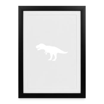 dinosaur - Framed poster (27 × 37 cm) - black - Front