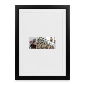 Séville Rue Graffiti Flamenco - Affiche encadrée (27 × 37 cm) - noir - Devant