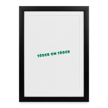 South of South Green Typography - Framed poster (27 × 37 cm) - black - Front
