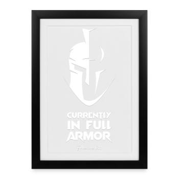 Currently in full armor - Ephesians - Chrétien - Affiche encadrée (27 × 37 cm) - noir - Devant
