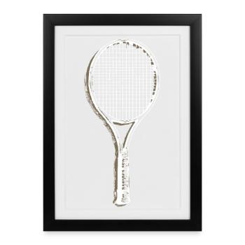 Tennis Racket Classic - Framed poster (27 × 37 cm) - black - Front