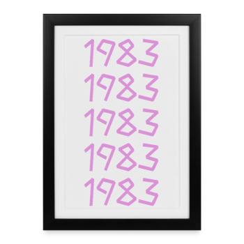 1983 - Framed poster (27 × 37 cm) - black - Front