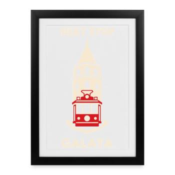 Nearest stop Galata tram - Framed poster (27 × 37 cm) - black - Front