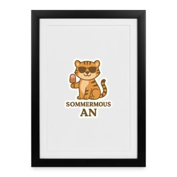 Ferien - Gerahmtes Poster (27 × 37 cm) - Schwarz - Vorne