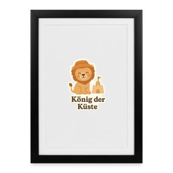 König der Küste - Gerahmtes Poster (27 × 37 cm) - Schwarz - Vorne