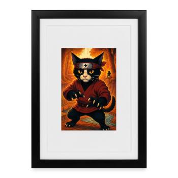 Lokinja coloré - Affiche encadrée (27 × 37 cm) - noir - Devant