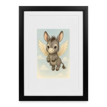 Mouche - Affiche encadrée (27 × 37 cm) - noir - Devant