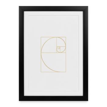Golden Ratio – Mathematical Aesthetics to Wear - Framed poster (27 × 37 cm) - black - Front