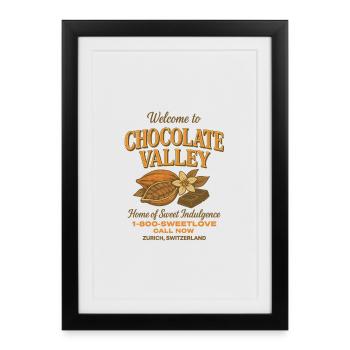 Chocolate Valley - Framed poster (27 × 37 cm) - black - Front