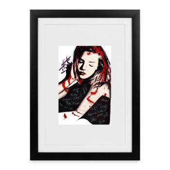 Artistic expression of a rebellious young woman - Framed poster (27 × 37 cm) - black - Front