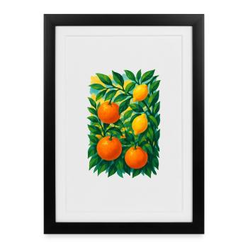 Rêve de Citrus Grove - Affiche encadrée (27 × 37 cm) - noir - Devant