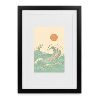 A summery picture by the sea - Framed poster (27 × 37 cm) - black - Front
