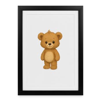 Nounours - Affiche encadrée (27 × 37 cm) - noir - Devant