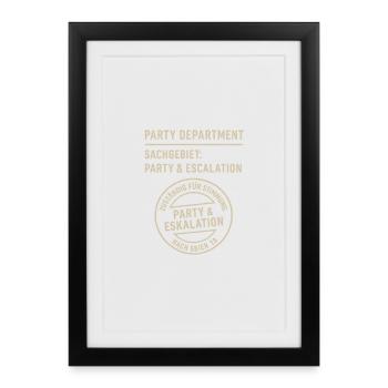 Party & Escalation Screen Printing Design - Framed poster (27 × 37 cm) - black - Front