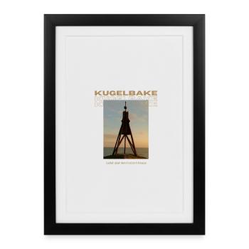 Kugelbake - Affiche encadrée (27 × 37 cm) - noir - Devant