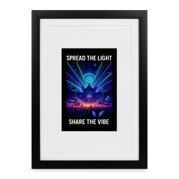 Neon Festival Light Show - Framed poster (27 × 37 cm) - black - Front