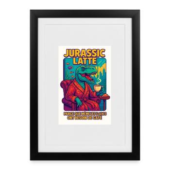 T-Rex Latte - The Café of Legends - Framed poster (27 × 37 cm) - black - Front