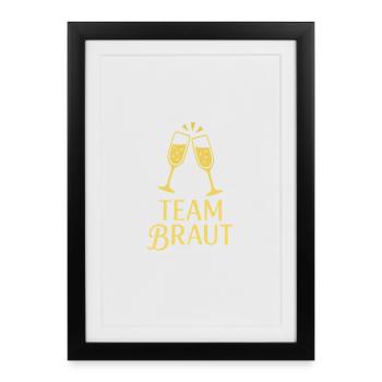 Équipe Bride - Affiche encadrée (27 × 37 cm) - noir - Devant