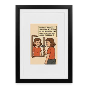 Modern Art - Framed poster (27 × 37 cm) - black - Front