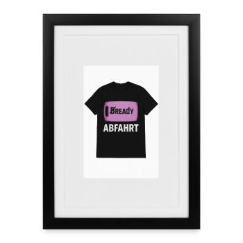 Bready Downhill T-Shirt with Baked Goods Print - Framed poster (27 × 37 cm) - black - Front