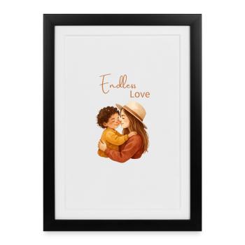 Endless Love – mom and child - Framed poster (27 × 37 cm) - black - Front