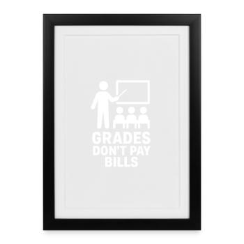 Devis minimaliste pour les notes et les factures - Affiche encadrée (27 × 37 cm) - noir - Devant