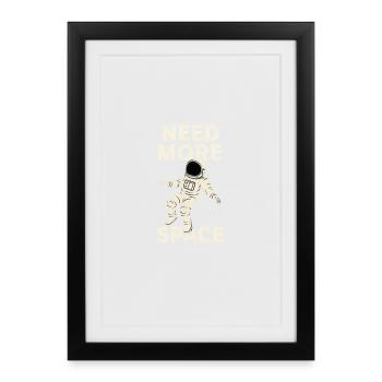 Les astronautes ont besoin de plus d’espace – Weltraum Design - Affiche encadrée (27 × 37 cm) - noir - Devant