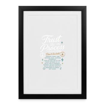 Trust_the_Process - Affiche encadrée (27 × 37 cm) - noir - Devant