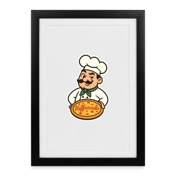 Vaffanculo T-Shirt Funny Saying Italy Fun Fun - Framed poster (27 × 37 cm) - black - Front