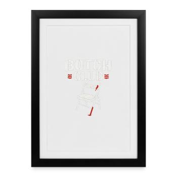 Botch Club Wrestling Shirt – Funny Fan Design - Framed poster (27 × 37 cm) - black - Front