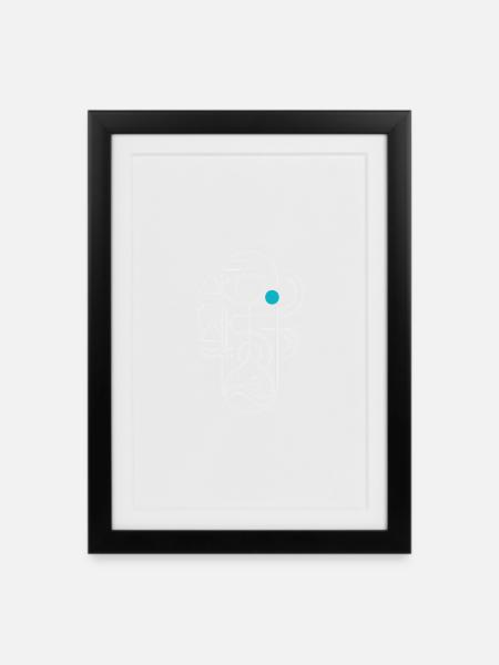 Abstract water and nature fusion - Framed poster (27 × 37 cm) - black